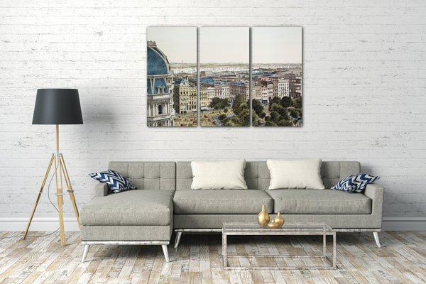 Leinwandbild Charles Magnus & Gesellschaft - Postamt, Broadway, Hudson River und Jersey Shore