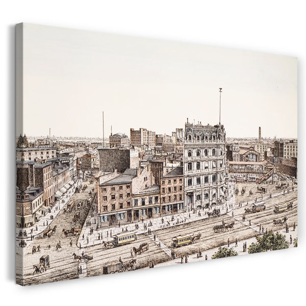 Leinwandbild Charles Magnus & Gesellschaft - New York und Brooklyn Bridge Eingang