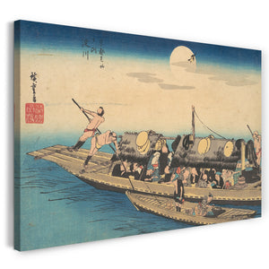 Leinwandbild Utagawa Hiroshige - Yodogawa Auf dem Yodo Fluss