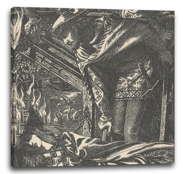 Leinwandbild Nach Dante Gabriel Rossetti - Die Dame von Shalott (aus Tennysons Gedichten, New York, 1903)