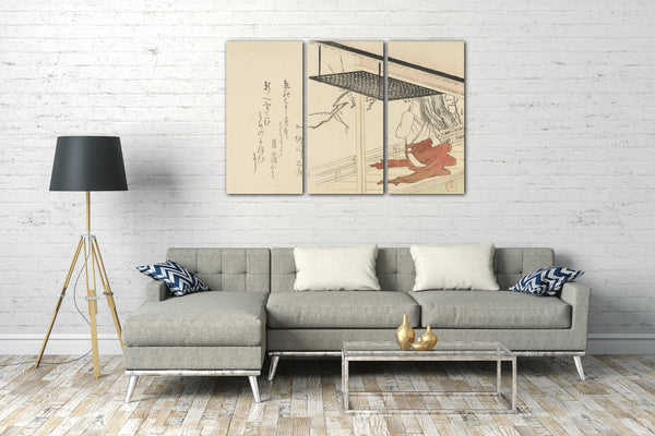 Leinwandbild Kubo Shunman - Hofdame auf der Veranda
