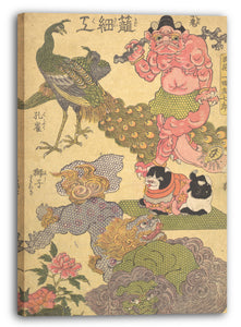 Leinwandbild Utagawa Kunisada - Korbflechtereiarbeit: Vom Handwerker Ichida Shōshichirō von Naniwa (Kagozaiku Naniwa saikunin Ichida Shōshichirō)