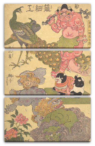 Leinwandbild Utagawa Kunisada - Korbflechtereiarbeit: Vom Handwerker Ichida Shōshichirō von Naniwa (Kagozaiku Naniwa saikunin Ichida Shōshichirō)