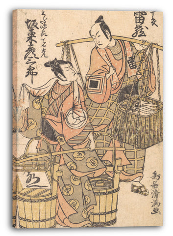 Leinwandbild Torii Kiyomitsu - Kabuki Schauspieler Ichikawa Raizō I und Bandō Hikosaburō II