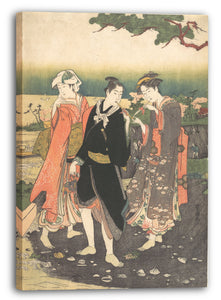 Leinwandbild Utagawa Toyokuni I - Am Shinagawa-Strand bei Ebbe-Flut