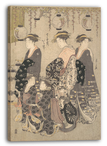 Leinwandbild Chōbunsai Eishi - Karakoto von Chojiya auf der Parade