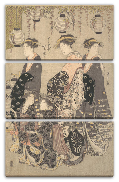 Leinwandbild Chōbunsai Eishi - Karakoto von Chojiya auf der Parade