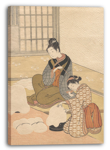 Leinwandbild Suzuki Harunobu - Abendschnee auf dem Heizkörper