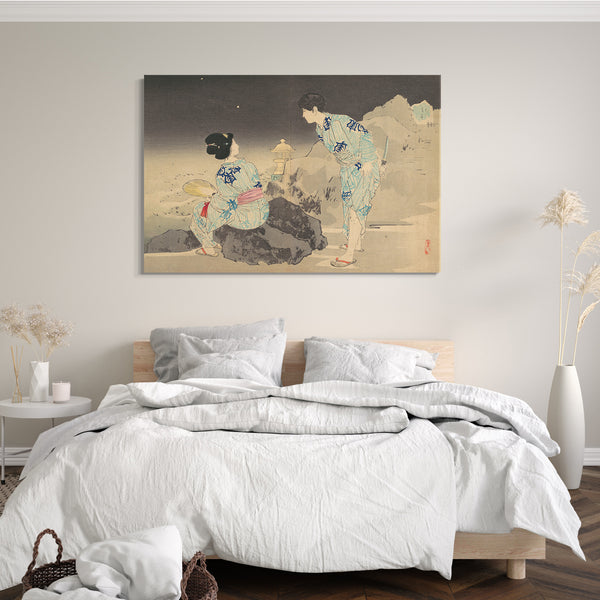 Leinwandbild Mishima Shōsō - Glühwürmchen in einer Sommernacht