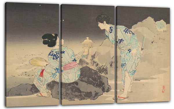 Leinwandbild Mishima Shōsō - Glühwürmchen in einer Sommernacht