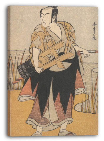 Leinwandbild Katsukawa Shunshō - Der vierte Matsumoto Koshiro als Mann am Ufer eines Flusses