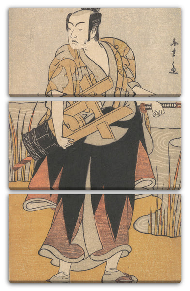 Leinwandbild Katsukawa Shunshō - Der vierte Matsumoto Koshiro als Mann am Ufer eines Flusses