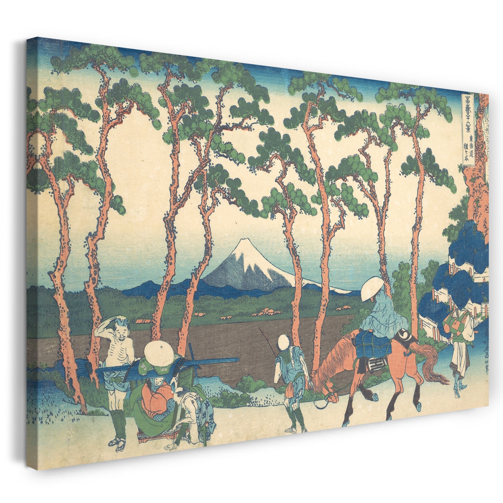 Leinwandbild Katsushika Hokusai - Hodogaya am Tōkaidō (Tōkaidō Hodogaya), aus der Serie Sechsunddreißig Ansichten des Berges Fuji (Fugaku sanjūrokkei)