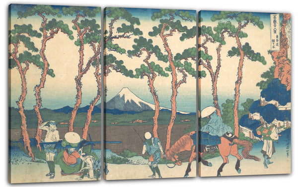 Leinwandbild Katsushika Hokusai - Hodogaya am Tōkaidō (Tōkaidō Hodogaya), aus der Serie Sechsunddreißig Ansichten des Berges Fuji (Fugaku sanjūrokkei)