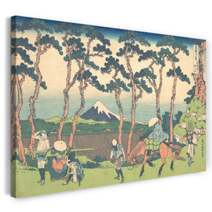 Leinwandbild Katsushika Hokusai - Hodogaya am Tōkaidō (Tōkaidō Hodogaya), aus der Serie Sechsunddreißig Ansichten des Berges Fuji (Fugaku sanjūrokkei)