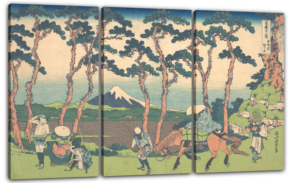 Leinwandbild Katsushika Hokusai - Hodogaya am Tōkaidō (Tōkaidō Hodogaya), aus der Serie Sechsunddreißig Ansichten des Berges Fuji (Fugaku sanjūrokkei)