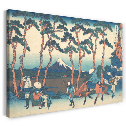 Leinwandbild Katsushika Hokusai - Hodogaya am Tōkaidō (Tōkaidō Hodogaya), aus der Serie Sechsunddreißig Ansichten des Berges Fuji (Fugaku sanjūrokkei)