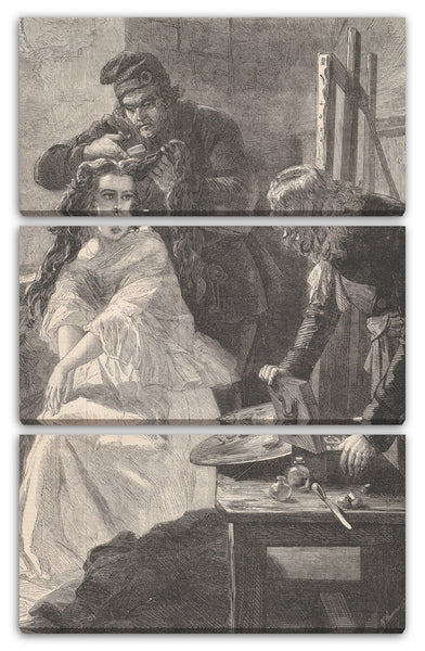 Leinwandbild William Luson Thomas - La Toilette des Morts, aus den "Illustrated London News"