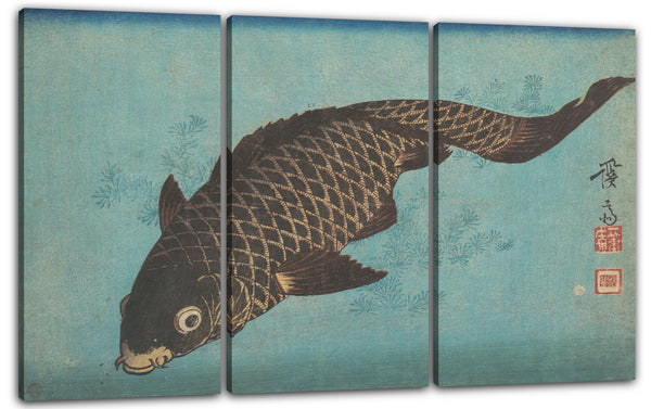 Leinwandbild Keisai Eisen - Koi