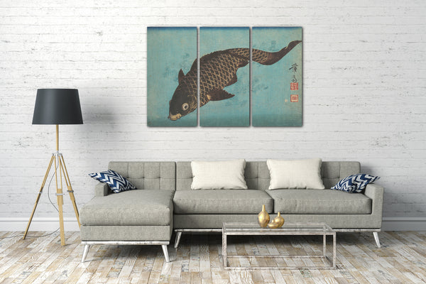 Leinwandbild Keisai Eisen - Koi