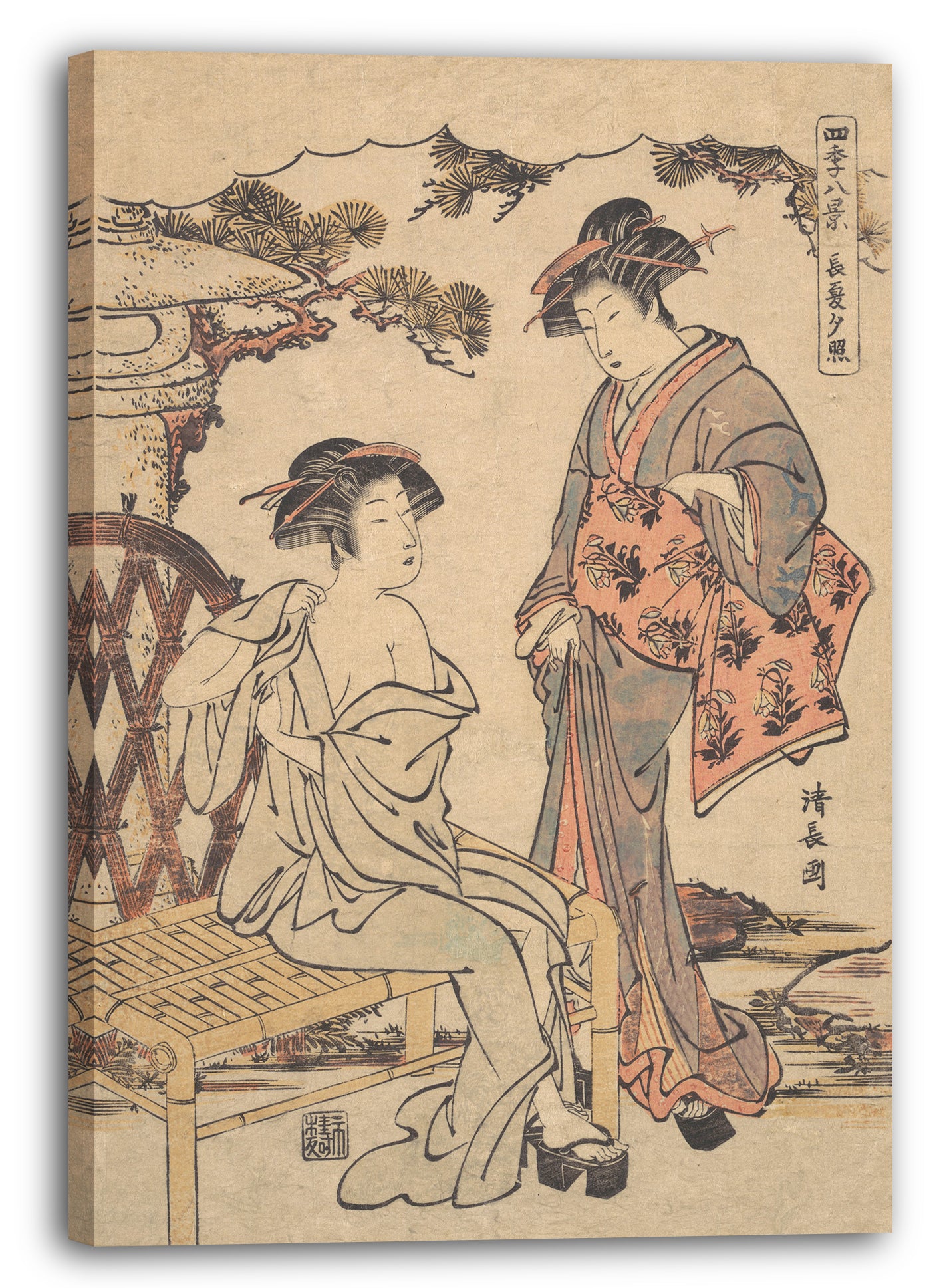 Leinwandbild Torii Kiyonaga - Drucken