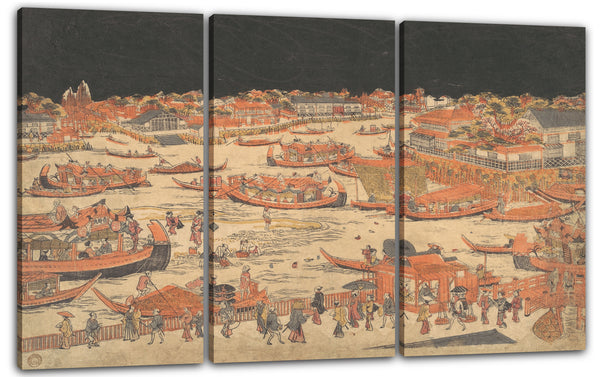 Leinwandbild Utagawa Toyoharu - Kawabiraki