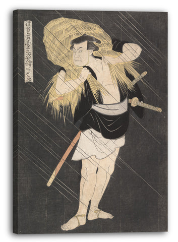 Leinwandbild Utagawa Toyokuni I - Der Schauspieler Ōtani Tomoemon in der Rolle des Ono Sadakurō, aus der Serie Image of Actors on Stage