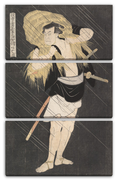 Leinwandbild Utagawa Toyokuni I - Der Schauspieler Ōtani Tomoemon in der Rolle des Ono Sadakurō, aus der Serie Image of Actors on Stage