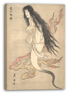 Leinwandbild Utagawa Toyokuni I - Tokaido Yotsuya Kaidan Onoe Matsusuke als der Geist der ermordeten Frau Oiwa, in "Eine Geschichte des Grauens von der Yotsuya Station auf der Tokaido Road"