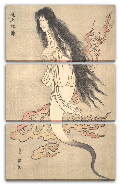Leinwandbild Utagawa Toyokuni I - Tokaido Yotsuya Kaidan Onoe Matsusuke als der Geist der ermordeten Frau Oiwa, in "Eine Geschichte des Grauens von der Yotsuya Station auf der Tokaido Road"