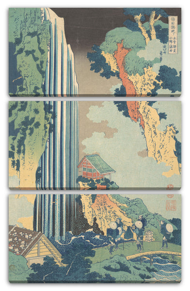 Leinwandbild Katsushika Hokusai - Ono Wasserfall am Kisokaidō (Kisokaidō Ono no bakufu), aus der Serie Eine Führung der Wasserfälle in verschiedenen Provinzen (Shokoku taki meguri)