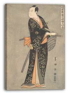 Leinwandbild Utagawa Toyokuni I - Kabuki Schauspieler Sawamura Sōjūrō III, aus der Serie Porträts von Kabuki Schauspielern auf der Bühne (Yakusha butai no sugata-e)