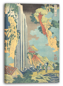 Leinwandbild Katsushika Hokusai - Ono Wasserfall am Kisokaidō (Kisokaidō Ono no bakufu), aus der Serie Eine Führung durch Wasserfälle in verschiedenen Provinzen (Shokoku taki meguri)