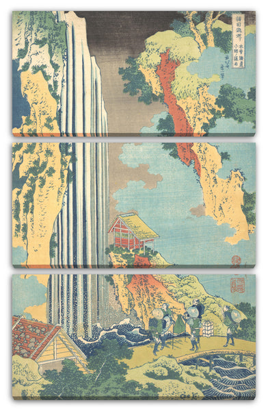 Leinwandbild Katsushika Hokusai - Ono Wasserfall am Kisokaidō (Kisokaidō Ono no bakufu), aus der Serie Eine Führung durch Wasserfälle in verschiedenen Provinzen (Shokoku taki meguri)