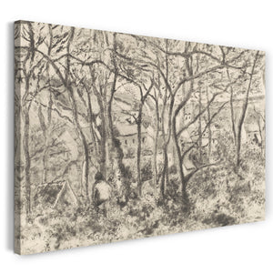 Leinwandbild Camille Pissarro - Der Wald bei L'Hermitage, Pontoise