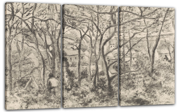 Leinwandbild Camille Pissarro - Der Wald bei L'Hermitage, Pontoise