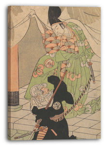 Leinwandbild Katsukawa Shunshō - Der Bote in Schwarz