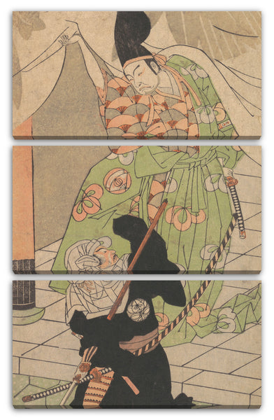Leinwandbild Katsukawa Shunshō - Der Bote in Schwarz