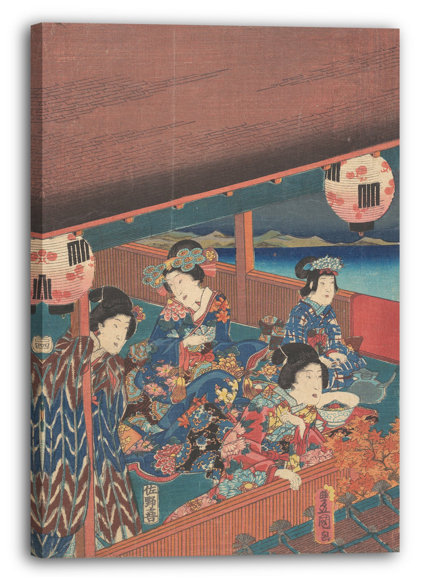Leinwandbild Utagawa Kunisada - Drucken