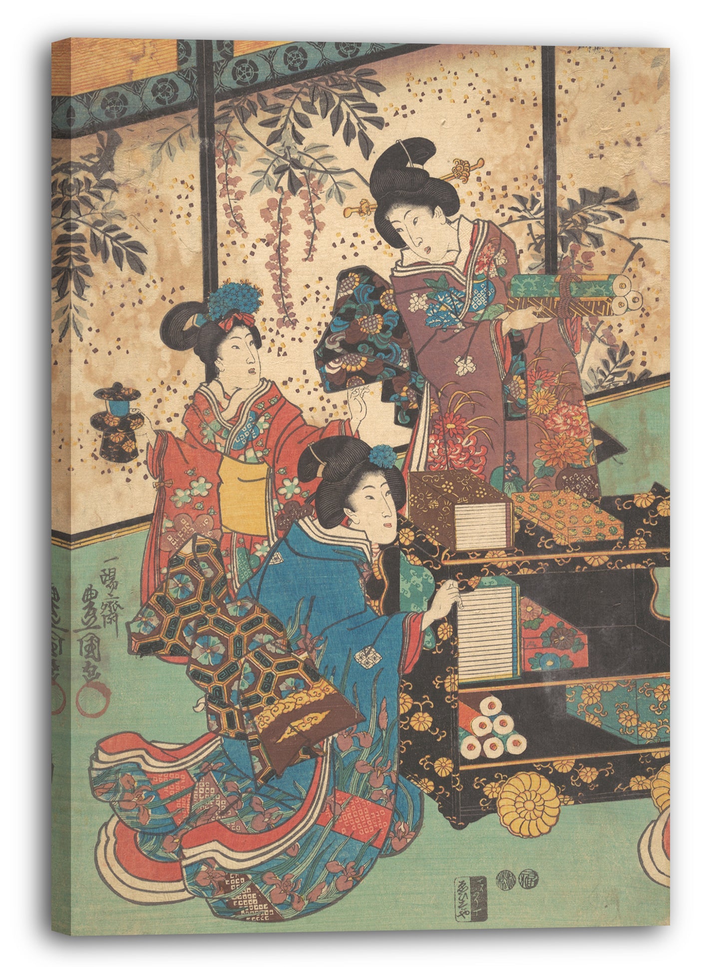 Leinwandbild Utagawa Kunisada - Motiv aus einem Druck