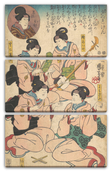 Leinwandbild Utagawa Kuniyoshi - Motiv aus einem Druck