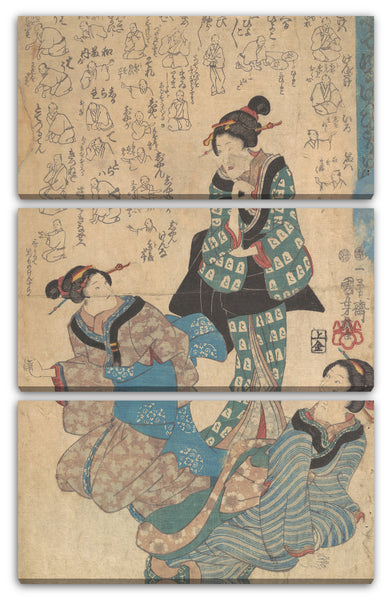 Leinwandbild Utagawa Kuniyoshi - Motiv aus einem Druck
