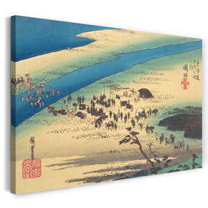 Leinwandbild Utagawa Hiroshige - Shimada, Oigawa Shun Gan