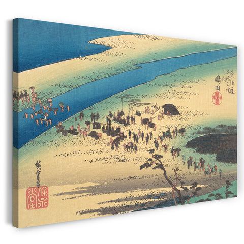 Leinwandbild Utagawa Hiroshige - Shimada, Oigawa Shun Gan