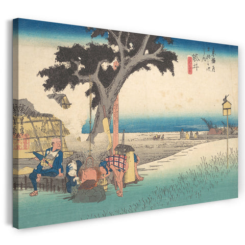 Leinwandbild Utagawa Hiroshige - Fukuroi; De Chaya