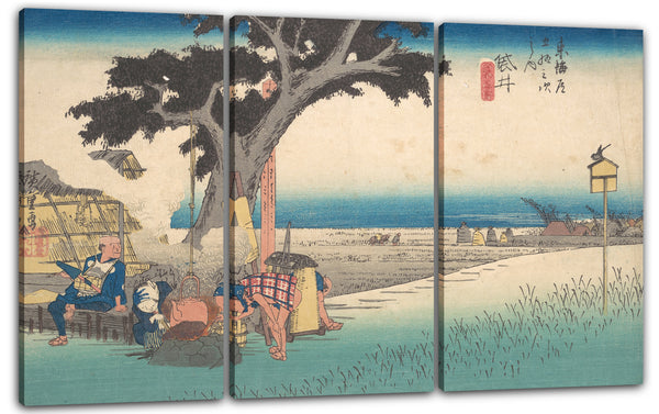 Leinwandbild Utagawa Hiroshige - Fukuroi; De Chaya