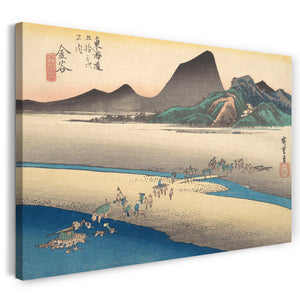 Leinwandbild Utagawa Hiroshige - Kanaya, Oigawa Em Gan