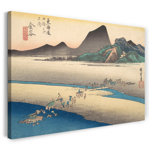 Leinwandbild Utagawa Hiroshige - Kanaya, Oigawa Em Gan