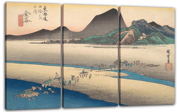 Leinwandbild Utagawa Hiroshige - Kanaya, Oigawa Em Gan