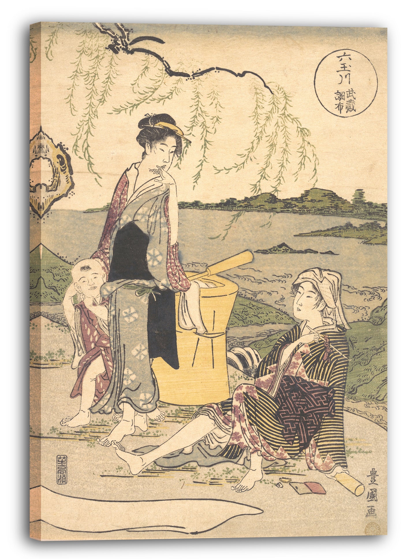 Leinwandbild Utagawa Toyokuni I - Chofu no Tamagawa